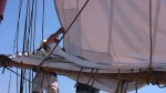 Striking the fore sail