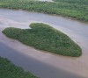 Island in Vaza-Barris River in Brazil
