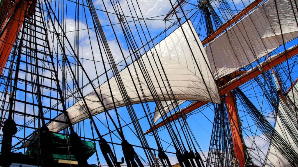 Staysail and topsail