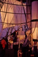 Looking aft at dusk