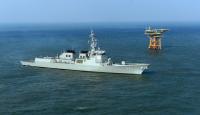 South Korean Aegis destroyer Yulgok YiYi patrols the waters around Socotra Rock, south of Jeju Island, on Dec. 2. Photograph by Yonhap via EPA