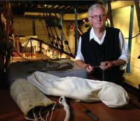 Sail maker Don Lucas at the South Australian Maritime Museum