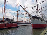 Streer of Ships -- Wavertree, Peking in background Photo: R. Spilman