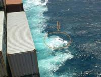 Photo of capsozed boat taken from Maersk Kure