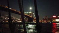 Supermoon over the Brooklyn Bridge Photo: K Lorentz, Click for a larger image