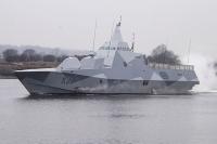Swedish Corvette Visby, one of the ships searching for the mystery sub 