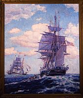 "The Gam," 1926 oil on canvas by Clifford W. Ashley.