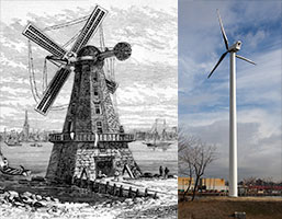 Edge's Windmill, 1815 -- Sim's Wind turbine 2015